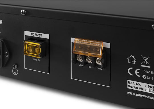 Power Dynamics PRM60 Ολοκληρωμένος Ενισχυτής Εγκαταστάσεων 6.0 Καναλιών με 1 Ζώνη 60W/100V και Συνδέσεις USB/Bluetooth 952.150
