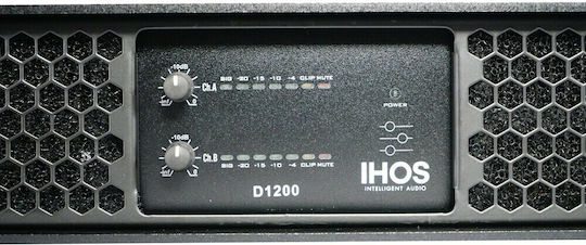 Ihos D-1200 PA Power Amplifier 2 Channels 1200W/4Ω 600W/8Ω Black