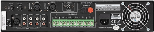 Sennheiser Helvia HRMA-3506 Amplificator de putere Amplificator comercial cu 6 Zone 350W/100V și Conexiune USB
