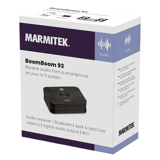 Marmitek Boomboom 93 HD v1 Bluetooth 3.0 Receiver / Transmitter με θύρες εξόδου 3.5mm Jack / Optical και NFC