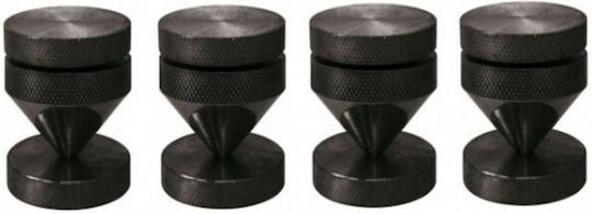 Dynavox Sub-Watt Αντικραδασμικές Ακίδες 25mm Ύψους 35-41mm Σετ 4 Τεμαχίων σε Μαύρο Χρώμα