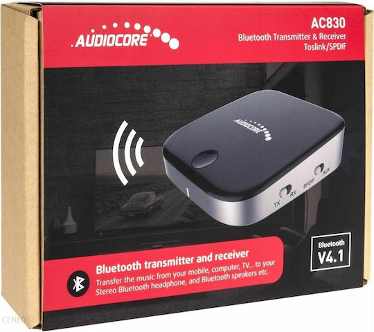 Audiocore v4.1 Bluetooth 4.1 Receiver / Transmitter με θύρες εξόδου 3.5mm Jack / Optical