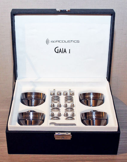 IsoAcoustics Gaia I Αντικραδασμικά Πατάκια Σετ 4 Τεμαχίων Ασημί