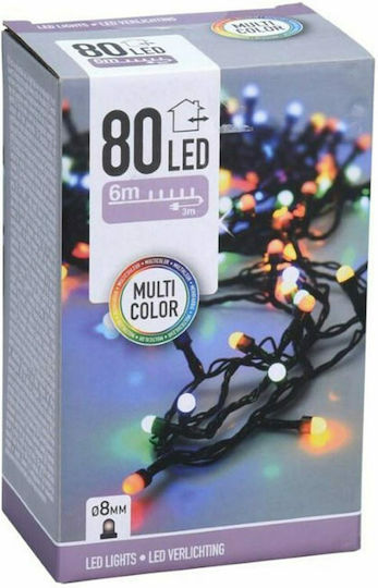 80 Lights LED 6m. White in String 1pcs