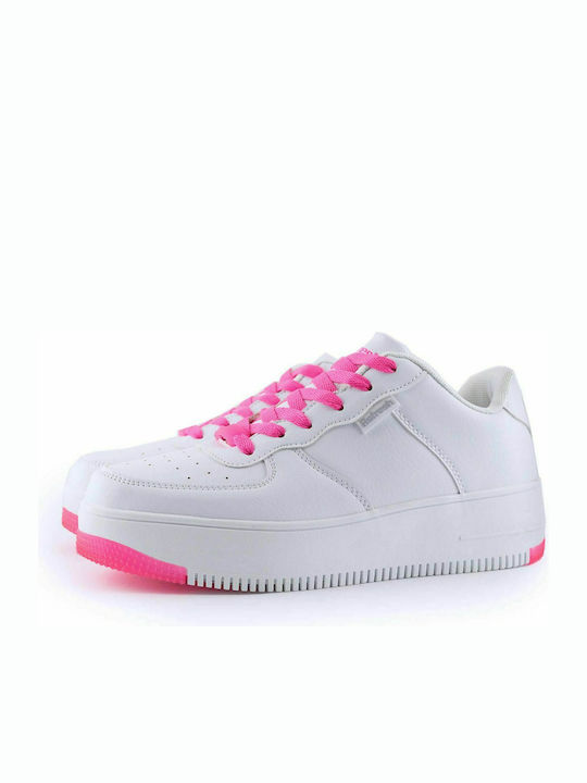 Refresh Damen Flatforms Sneakers White / Pink