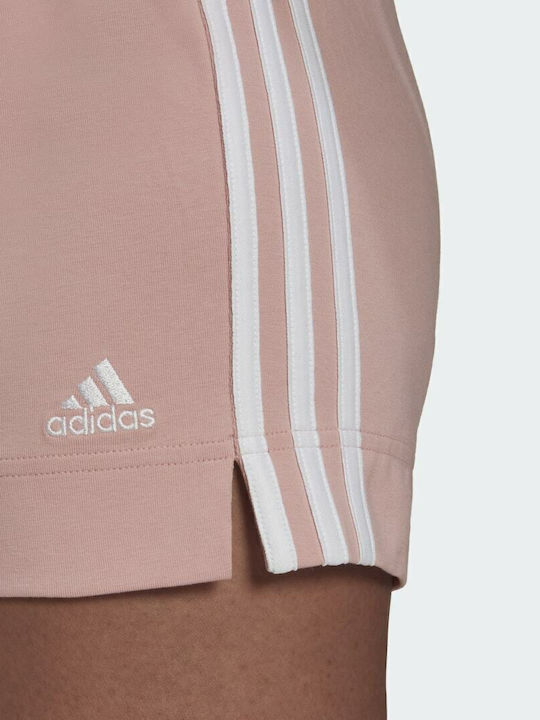 Essentials Slim 3-Stripes Γυναικείο Αθλητικό Σορτς Wonder Mauve