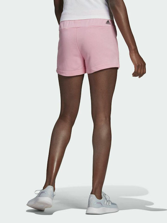adidas Essentials Slim Logo Women's Activewear Shorts Pink