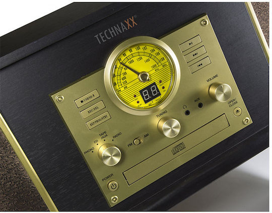 Technaxx TX-103 Nostalgia 4755 Πικάπ με Belt Drive, Προενίσχυση και Ενσωματωμένα Ηχεία Καφέ