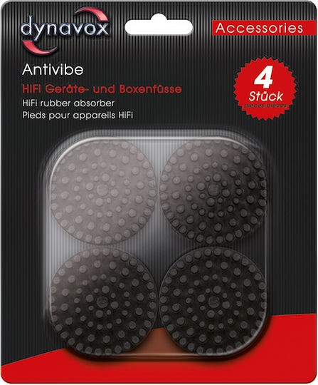 Dynavox Rubber Isolation Pads 53mm 4 Piece Set in Black Colour