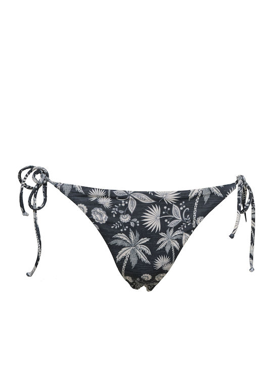 Sania Bikini Slip with Ties Black