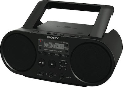 Sony Φορητό Ηχοσύστημα ZS-PS50 με CD / MP3 / USB / Ραδιόφωνο σε Μαύρο Χρώμα