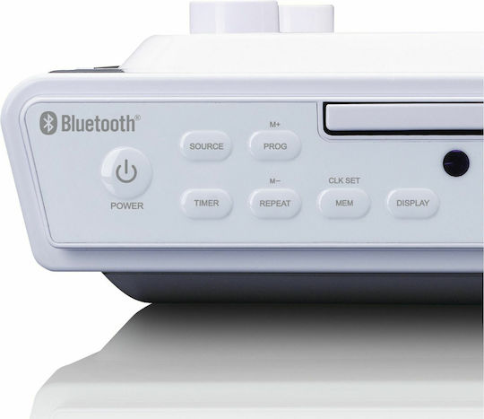 Lenco Tragbares Radio-CD-Spieler mit Bluetooth CD Radio Weiß