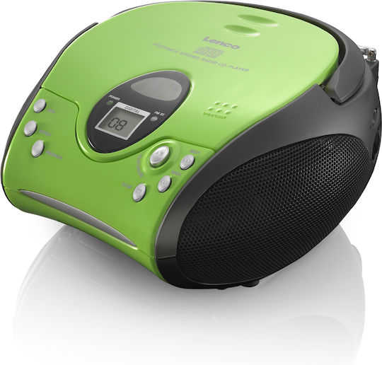 Lenco Φορητό Ηχοσύστημα με CD / MP3 / Ραδιόφωνο σε Πράσινο Χρώμα