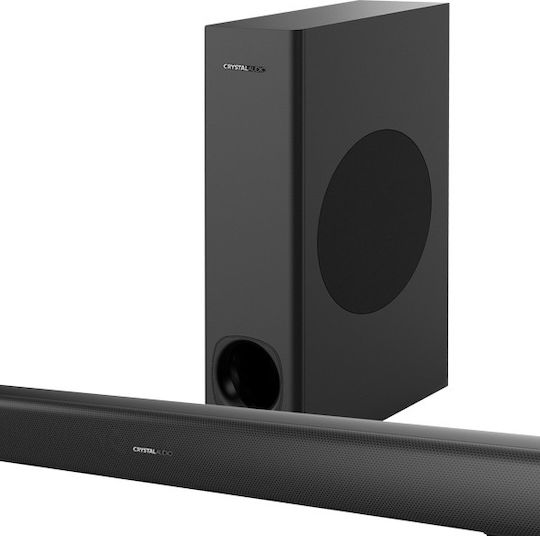 Crystal Audio CASB160 Soundbar 2.1 Bluetooth 160W με Τηλεχειριστήριο Μαύρο