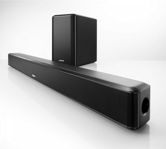 Denon DHT-S514 Soundbar 2.2 Bluetooth und HDMI 175W mit kabellosem Subwoofer und Fernbedienung Schwarz