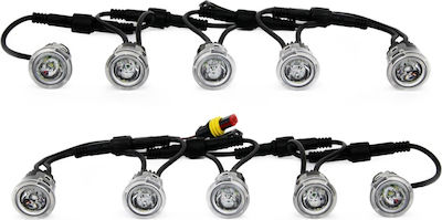 AMiO Waterproof LED Daytime Running Lamps Universal 12/24V 10.56W 2pcs