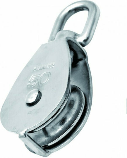 Eval Boat Pulley Stainless Steel with Single Sheave and Swivel 96x36x12mm 10mm