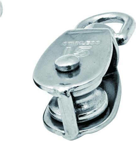 Eval Stainless Steel Boat Pulley with Single Sheave and Swivel 60x21x15mm6mm