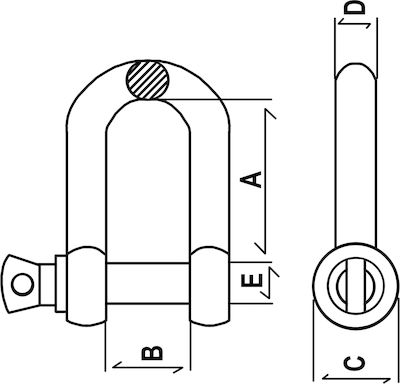 Eval Navy Key Κλειδί Inox Τύπου D 48mm