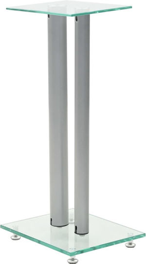 vidaXL Speaker Stands in Silver Color