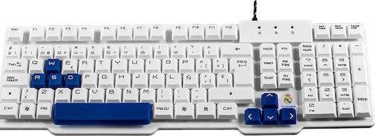 Mars Gaming MKRM Real Madrid Gaming-Tastatur mit RGB-Beleuchtung (Englisch US)