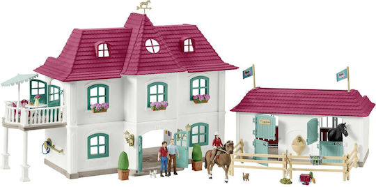 Schleich-S Miniature Toy Large Horse Stable with House and Stable for 5-12 Years Old