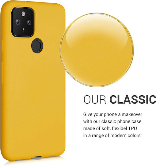 KWmobile Back Cover Silicone 1.3mm Honey Yellow (Google Pixel 5)