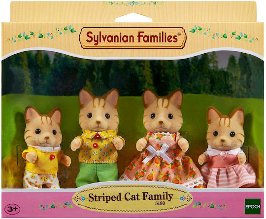 Epoch Toys Striped Cat Family Sylvanian Families For 3+ Years (Miscellaneous Designs)