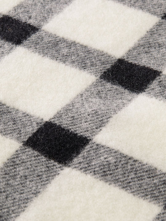 Ανδρικό Κασκόλ Μάλλινο White / Black