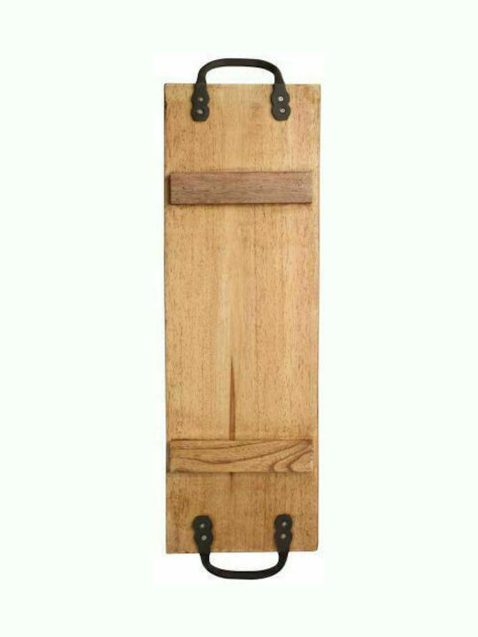 T&G Natural Wooden Cheese Serving Platter with Handle 60x20x2.5cm