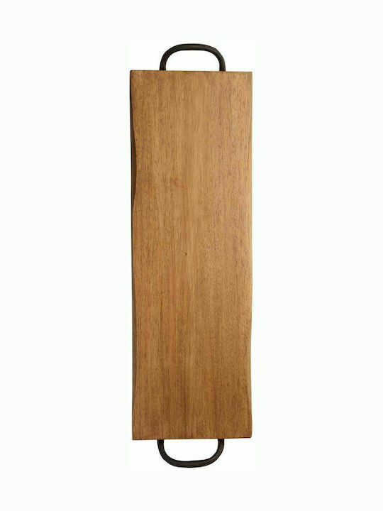 T&G Natural Wooden Cheese Serving Platter with Handle 60x20x2.5cm