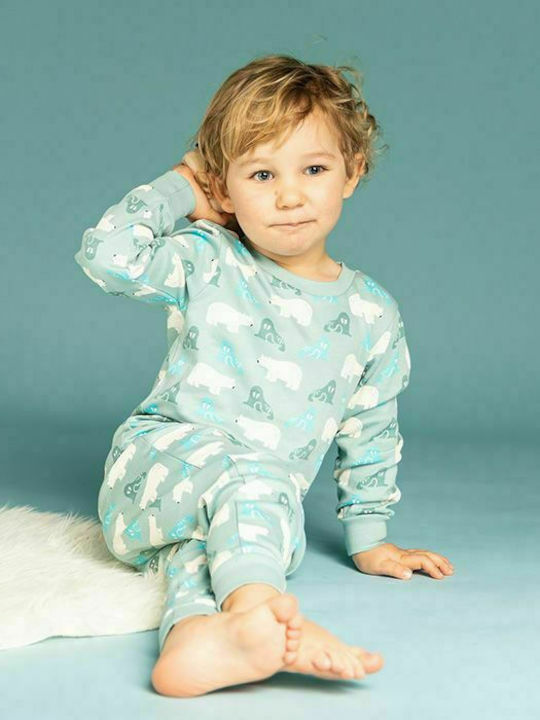 Sense Organics Pijama pentru copii De iarnă De bumbac Albastru