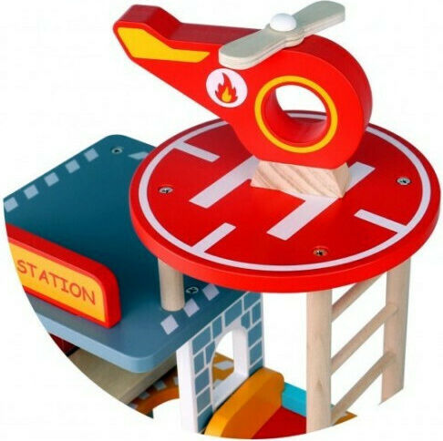 Tooky Toys Fire Station Track Fire Truck