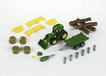 Klein John Deere με Τρέιλερ & Ξυλεία Τρακτέρ 1:24 Αγροτικό για 3+ Ετών