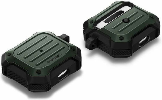 Spigen Tough Armor Silicone Case with Keychain Military Green for Apple AirPods 3