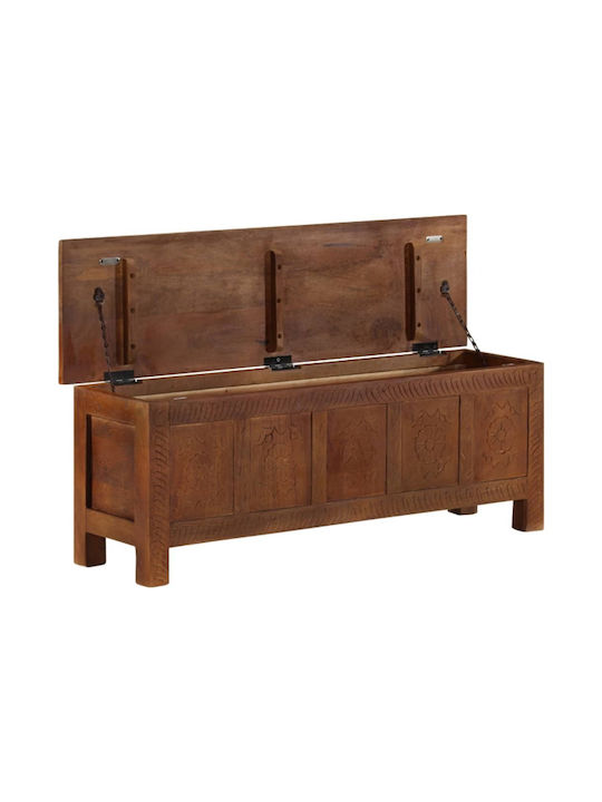 vidaXL Wooden Decorative Trunk Coffee 110x30x40cm