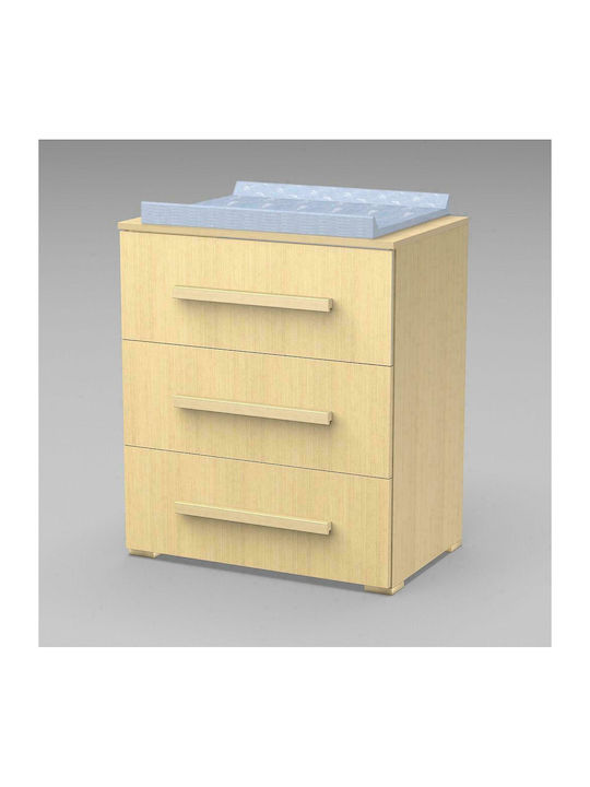 Lexi Baby Kommode mit 3 Schubladen Beige 81x52x94cm