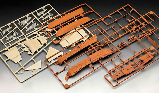 Revell HMS Victory Modeling Figure Ship 45 Pieces in Scale 1:450 with Glue and Paints 22.4x15.1x5cm.