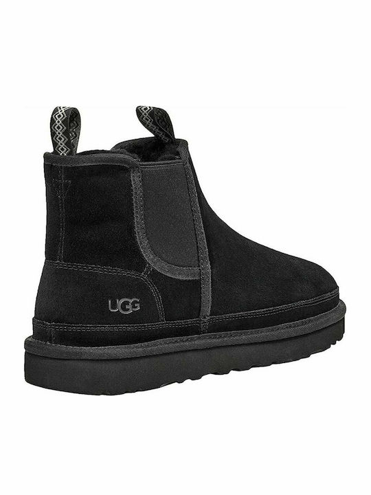 Neumel Suede Μαύρα Chelsea Μποτάκια
