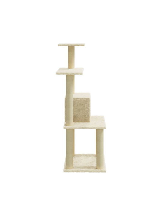 vidaXL Cat Scratching Post Cat Trees Beige 35x35x105cm.