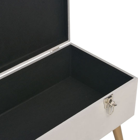 vidaXL Bankhocker Mit Stauraum Samt Grau 80x34x42cm