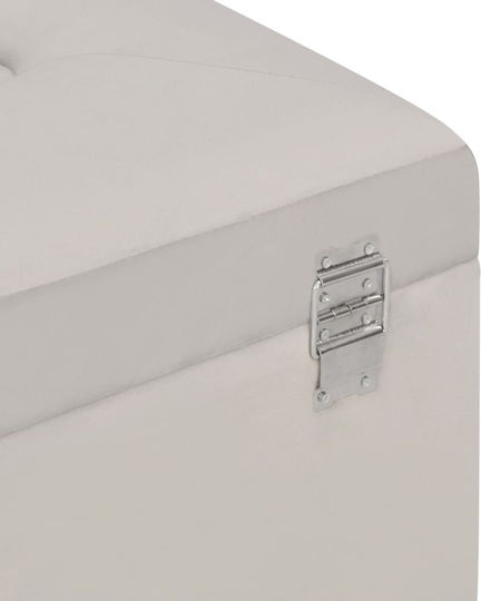 vidaXL Bankhocker Mit Stauraum Samt Grau 80x34x42cm