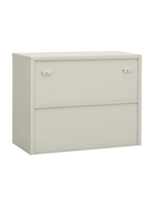 Kleiderschrank Büro mit Schloss Ανοιχτό Γκρι 90x40x70cm