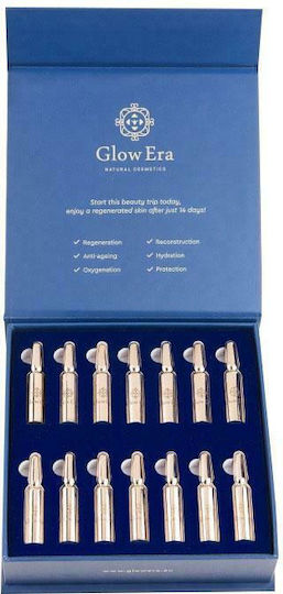 Glow Era Helix Aspersa Moisturizing & Anti-aging Serum Face with Snail Secretion & Hyaluronic Acid for Radiance & Firming 14x1.5ml