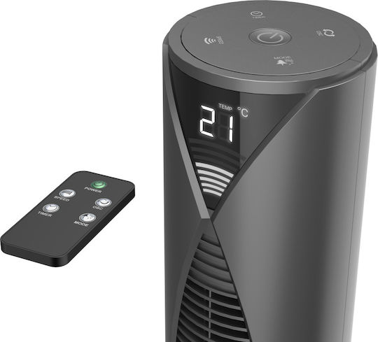 HAMA Ανεμιστήρας Πύργος 45W με Τηλεχειριστήριο Γκρι
