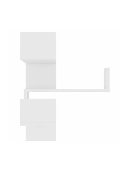 Corner Wall Shelves White 2 Pieces 40x40x50 cm
