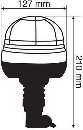Lampa Auto-Leuchtturm LED 12 / 24V 21cm mit Orange Beleuchtung