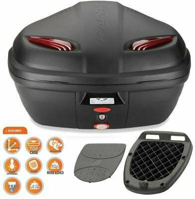 Kappa Moto K47N Manta Monolock Motorcycle Top Case with Red Reflectors 47lt Black Checkmate