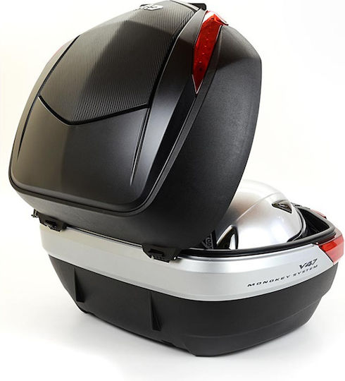Givi V47N Monokey Motorcycle Top Case with Red Reflectors 47lt Black