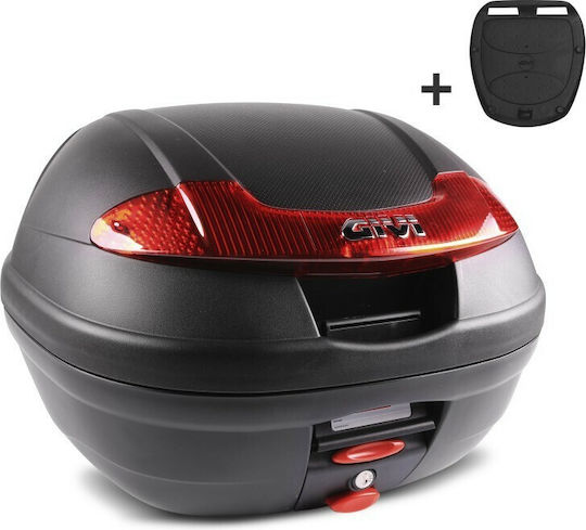 Givi E340 Vision Monolock Bagaj Motocicletă cu Reflectorizante Roșii 34lt Neagră